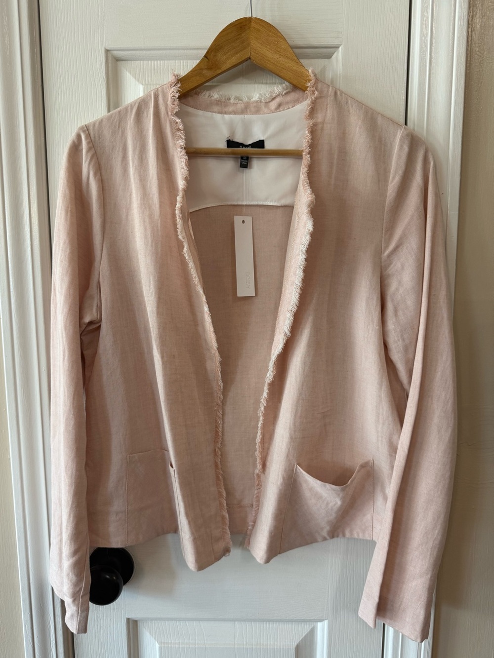 NWT Drew linen blazer in light pink